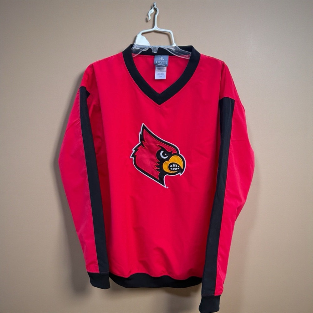 Mens Louisville Cardinals Pullover Windbreaker, Sweatshirt  Size M